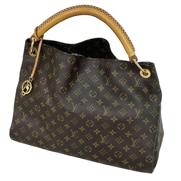 Louis Vuitton Artsy MM Monogram Canvas Leather Tote Shoulder Bag Purse Handbag - Picture 6 of 16